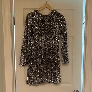 H&M Glittering Silver Formal Dress
